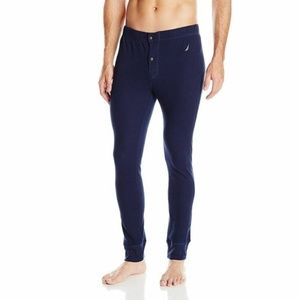 Nautica Mens Sleepwear Thermal Solid Pant Navy XL